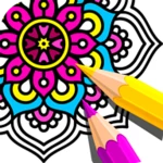 mandala color game antistress android application logo